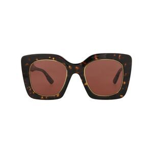 Gucci Square-Frame Acetate Sunglasses Brown Womens